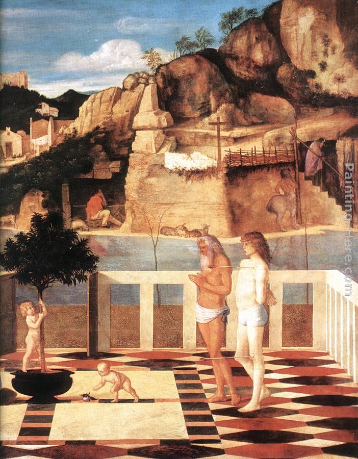 Sacred Allegory [detail] painting - Giovanni Bellini Sacred Allegory [detail] art painting